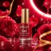 Red nail polish bottle with golden cap, specially designed for nail art painting, fashionable color display, long-lasting and no fading Specification image